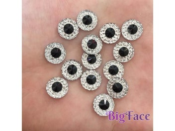 Listing 7 of 10 for New 50pcs 10mm Resin Round Double Color Flatback Rhinestone Wedding Buttons DIY