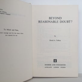 Listing 5 of 12 for BEYOND REASONABLE DOUBT? An Inquiry into the Allan Thomas case 1978 1st edition