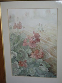 Listing 3 of 16 for Large Beautiful Flowers Scene Original Painting