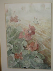 Listing 5 of 16 for Large Beautiful Flowers Scene Original Painting