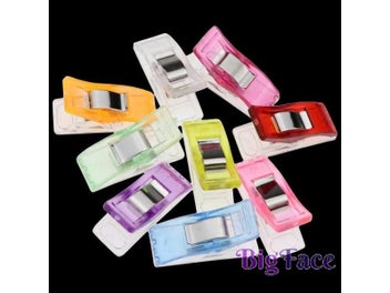 Listing 4 of 10 for 20Pcs Colorful Plastic Sewing Clips For Sewing Binding
