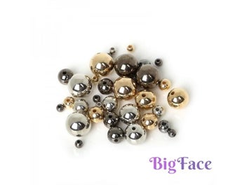 Listing 3 of 10 for 4 6 8 10 12mm 30-300pcs Gold/Gun-Metal Plated CCB Round Seed Spacer Beads For