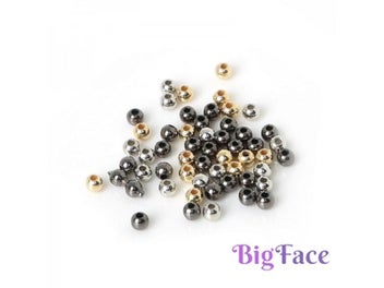 Listing 8 of 10 for 4 6 8 10 12mm 30-300pcs Gold/Gun-Metal Plated CCB Round Seed Spacer Beads For