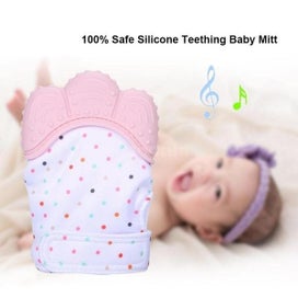 Listing 2 of 5 for 2Pair Soothing Pain Relief Baby Teething Mittens Adjustable Strap Baby Molar Gum