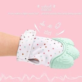 Listing 3 of 5 for 2Pair Soothing Pain Relief Baby Teething Mittens Adjustable Strap Baby Molar Gum