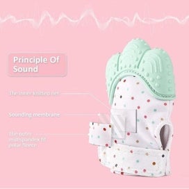 Listing 4 of 5 for 2Pair Soothing Pain Relief Baby Teething Mittens Adjustable Strap Baby Molar Gum