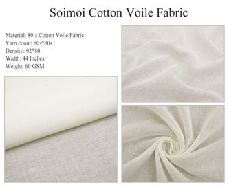 Listing 4 of 4 for Soimoi Indigo Blue Decorative 58 Inches Wide Shibori Printed Cotton Voile Sewing