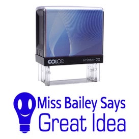 Listing 3 of 4 for GREAT IDEA Custom Colop Personalized Teachers Stamp Self Inking Rubber P20 Mini