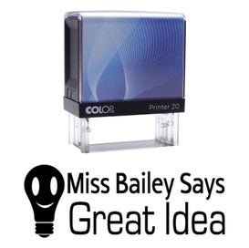 Listing 4 of 4 for GREAT IDEA Custom Colop Personalized Teachers Stamp Self Inking Rubber P20 Mini