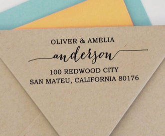 Listing 4 of 6 for Printtoo Personalized Self Inking Wedding Reception Custom Return Address