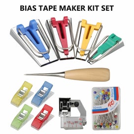 Listing 2 of 6 for 60x Bias Tape Maker Kit Set for Sewing Quilting Awl & Binder Foot Case Tool