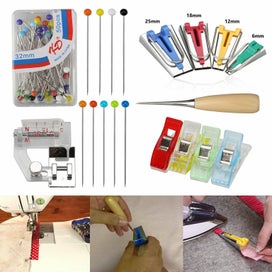 Listing 1 of 6 for 60x Bias Tape Maker Kit Set for Sewing Quilting Awl & Binder Foot Case Tool