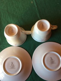 Listing 4 of 5 for Pair of Royal Doulton Carnation teacups & saucers