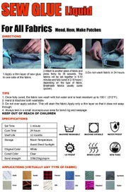 Listing 3 of 4 for 1 Min Quick Bonding Fast Dry Sew Fabric Glue DIY Mask Making Tools