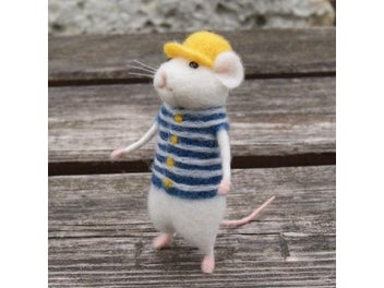 Listing 6 of 9 for Non-Finished Felt Kit Women Lovely Mice Mouse Handmade Animal Toy Doll Wool