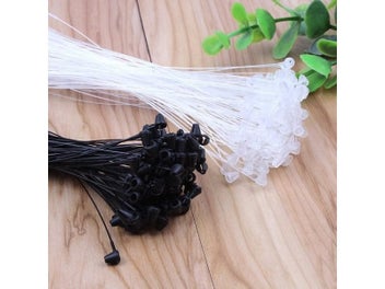 Listing 4 of 10 for 1000PCS 3/5/7/9 Inch Transparent Black Loop Locks Plastic Snap Lock Pins