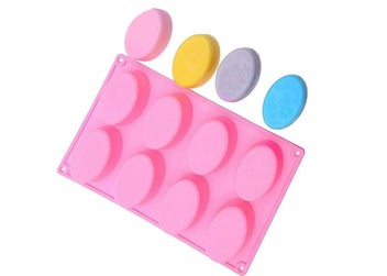 Listing 4 of 4 for Soap Molds/Mould / oval shapes x 8 / reusable