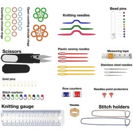 Listing 5 of 7 for Kit Of Needles And Accessories For Knitting To Crochet 100 Pieces