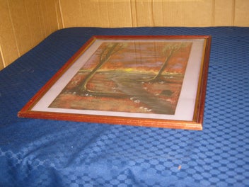 Listing 8 of 10 for Rusty - Trees & Moon Landscape Original painting - oil pastels ?