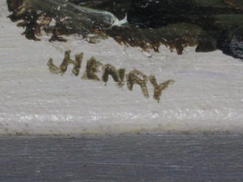 Listing 6 of 10 for Henry ' Child at Beach With Seaweed ' original oil on Canvas ? Painting