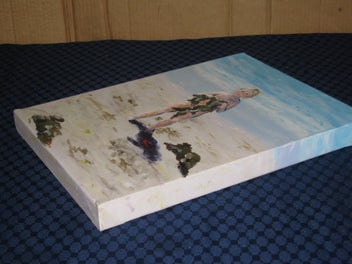 Listing 7 of 10 for Henry ' Child at Beach With Seaweed ' original oil on Canvas ? Painting