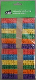 Listing 2 of 2 for Craft - Popsticks Interlocking Coloured 100pc