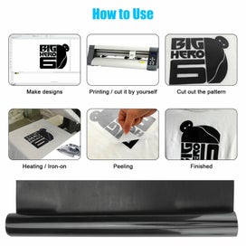 Listing 4 of 9 for Heat Transfer Vinyl Roll Iron on Press DIY Sheet T-Shirt Textile