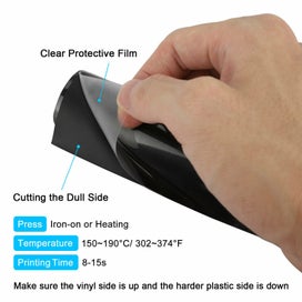 Listing 5 of 9 for Heat Transfer Vinyl Roll Iron on Press DIY Sheet T-Shirt Textile