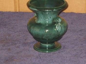 Listing 5 of 20 for Retro Titian Vase Urn Green Glaze SB 204
