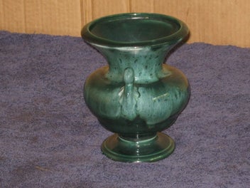 Listing 8 of 20 for Retro Titian Vase Urn Green Glaze SB 204