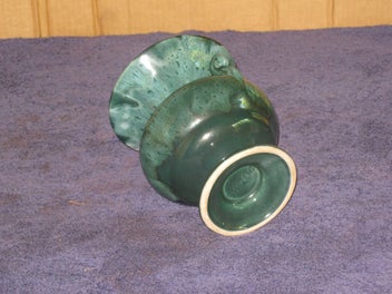 Listing 11 of 20 for Retro Titian Vase Urn Green Glaze SB 204