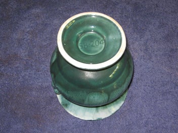 Listing 12 of 20 for Retro Titian Vase Urn Green Glaze SB 204