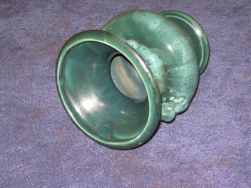 Listing 16 of 20 for Retro Titian Vase Urn Green Glaze SB 204
