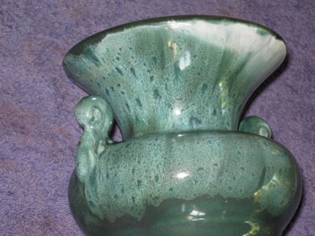 Listing 17 of 20 for Retro Titian Vase Urn Green Glaze SB 204
