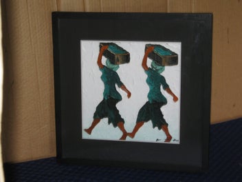 Listing 3 of 11 for Women Carrying Loads on Head Original Art