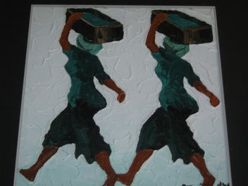 Listing 6 of 11 for Women Carrying Loads on Head Original Art