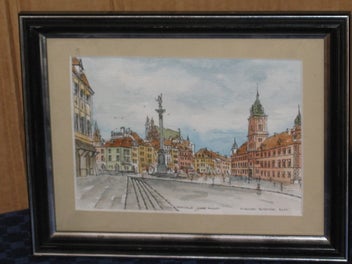 Listing 2 of 14 for Warszawa Stare Miasto Signed original pen & watercolour artwork