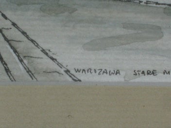 Listing 6 of 14 for Warszawa Stare Miasto Signed original pen & watercolour artwork