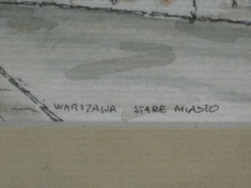 Listing 7 of 14 for Warszawa Stare Miasto Signed original pen & watercolour artwork