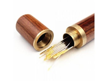 Listing 1 of 9 for DIY Sewing Needles Holder Storage Tube Wooden Box Hand Sewing Needles Case
