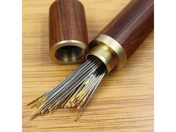 Listing 5 of 9 for DIY Sewing Needles Holder Storage Tube Wooden Box Hand Sewing Needles Case