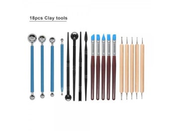 Listing 3 of 12 for Arts Crafts Clay Sculpting Pottery Carving Tool Kit With Wooden Handle