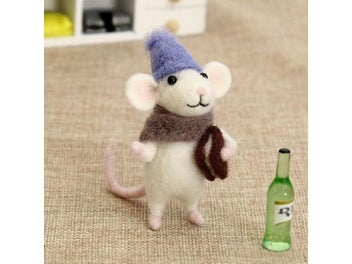 Listing 5 of 8 for Non-Finished Felt Kit Girls Children Kids DIY Gift Mouse Wool Needle Felt Toy