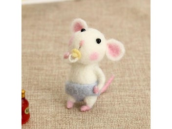 Listing 6 of 8 for Non-Finished Felt Kit Girls Children Kids DIY Gift Mouse Wool Needle Felt Toy