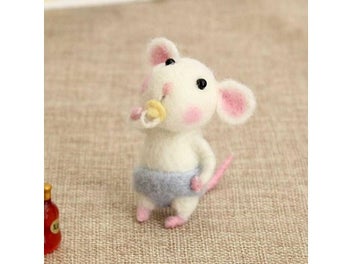 Listing 1 of 8 for Non-Finished Felt Kit Girls Children Kids DIY Gift Mouse Wool Needle Felt Toy