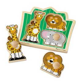 Listing 2 of 2 for Melissa & Doug Jumbo Knob Puzzle - Jungle Friends 3pc