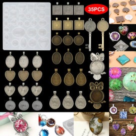 Listing 1 of 9 for Resin Molds Silicone Mold Crystal Tray DIY Jewelry Kit