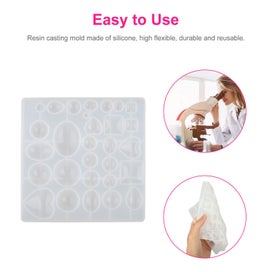Listing 7 of 9 for Resin Molds Silicone Mold Crystal Tray DIY Jewelry Kit