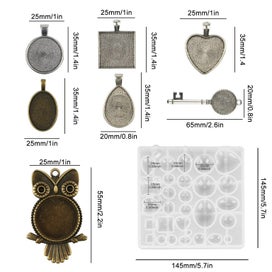 Listing 8 of 9 for Resin Molds Silicone Mold Crystal Tray DIY Jewelry Kit