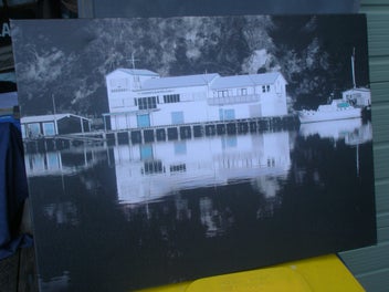 Listing 2 of 2 for Magnificent Paremata Boating Club photo print on canvas. Cheap.